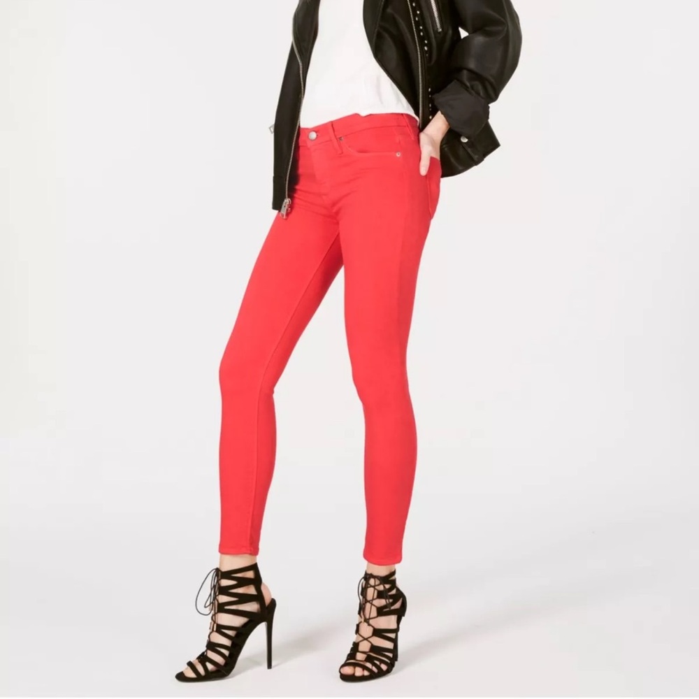 HUDSON NICO MID-RISE SKINNY JEANS IN CHERRY - SIZE 25 - NWT!